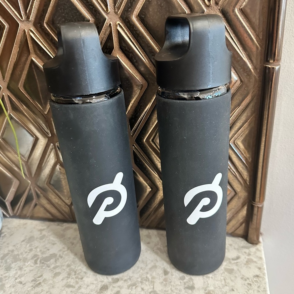 Peloton Glass Water Bottle 16 oz each Set of 2